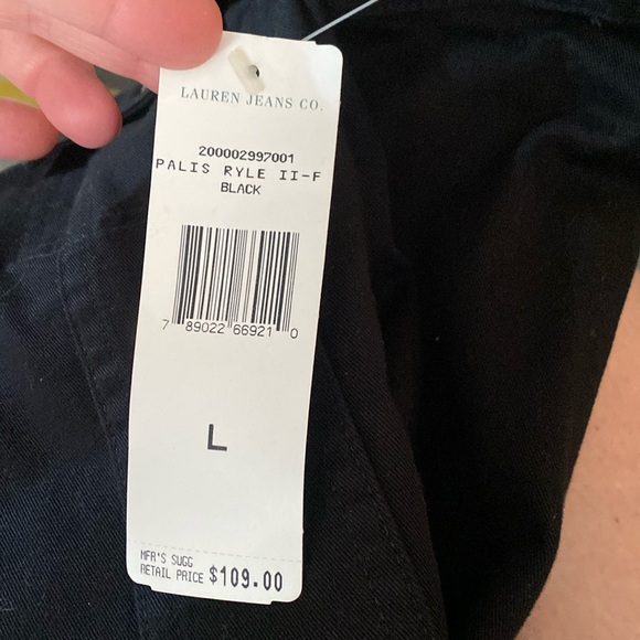 NWT Lauren Ralph Lauren black denim jacket size large - Picture 2 of 5